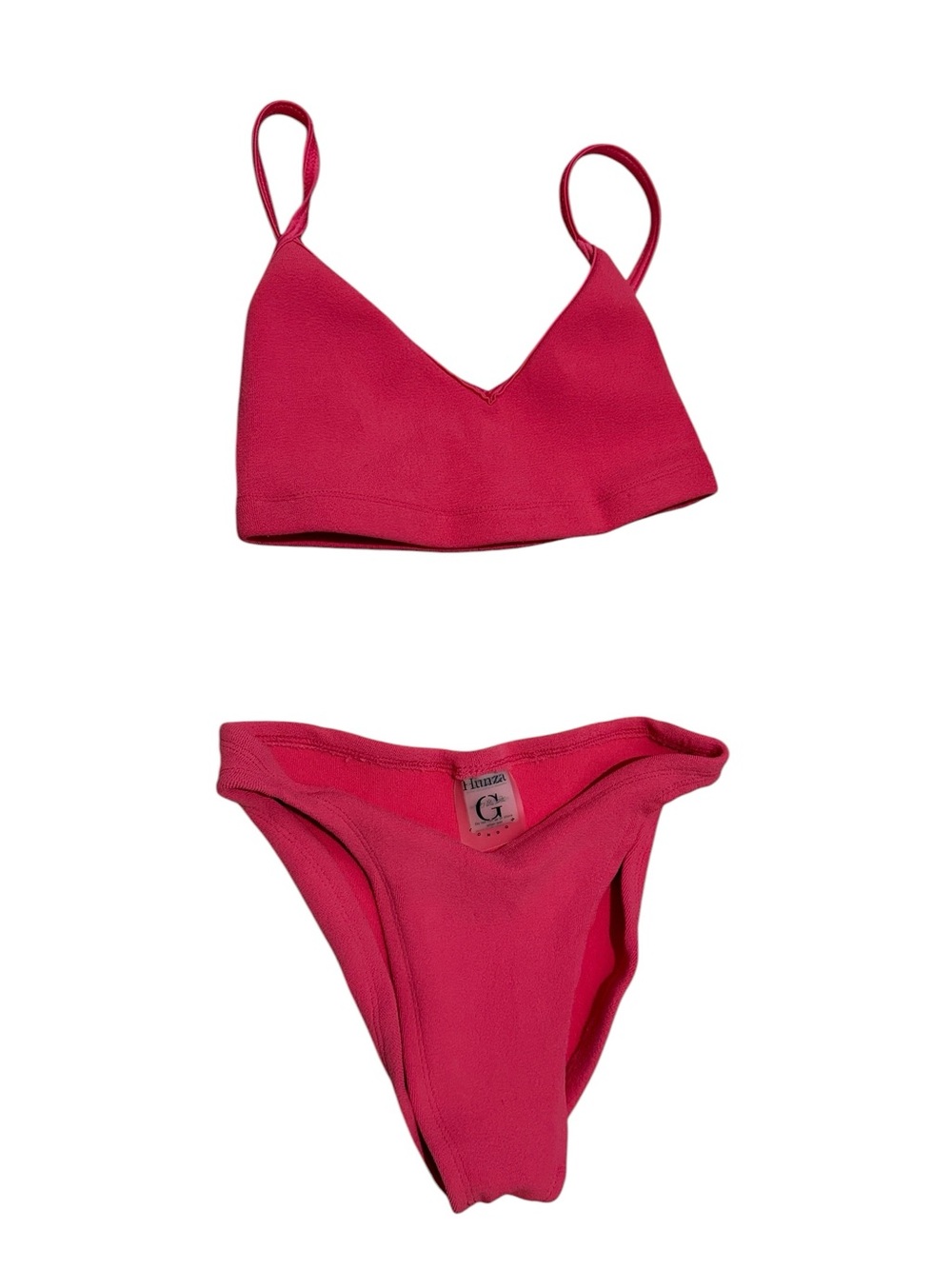Hunza G Raspberry Pink Virginia Bikini Set OS - Picture 3 of 5